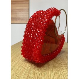 Cœur du Rubi - Sac en Perles
