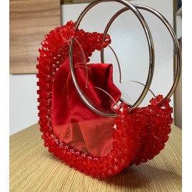 Cœur du Rubi - Sac en Perles
