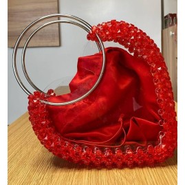 Cœur du Rubi - Sac en Perles