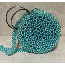 Handmade Beaded Bag isadora ciel bleu