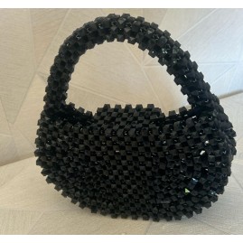 Handmade Beaded Bag Chloé negro