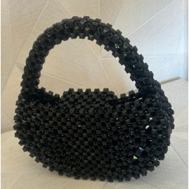 Handmade Beaded Bag Chloé negro