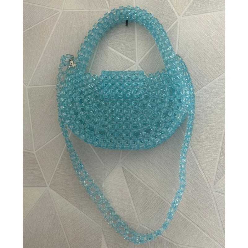 Handmade Beaded Bag Chloé Sapphire