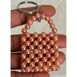 porte clé mini sac chocolat pale