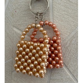 porte clé mini sac chocolat pale
