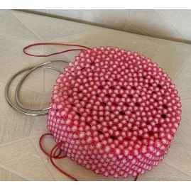 Aurora Rosa - Sac de Soirée en Perles